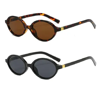 Blueshoop Retro-ovale Sonnenbrille für Damen Vintage 90er Y2K Trendige Damensonnenbrille Designer-Sonnenbrille mit UV-Schutz
