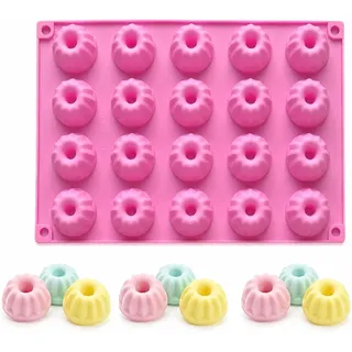 Mini Silikon Gugelhupfform Set 20 Stück für Muffins Desserts Kuchen
