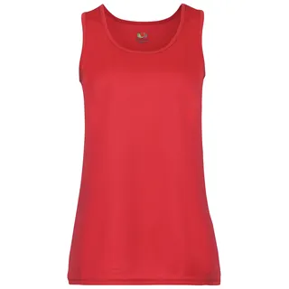 Fruit of the Loom Performance Vest Lady-Fit Damen Tank Top Sport Shirt Fitness NEU, rot, XL