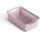 ProHome modularer Kunststoffkorb mit Griffen 25 x 16 x 8 rosa