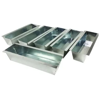 sesua Blumenkasten Zink Pflanzkasten f. Europalette Metall verzinkt 39x13x9cm Blumentopf (6 St)