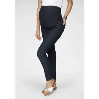 NEUN MONATE Umstandsjeans Stretch-Jeans für Schwangerschaft und Stillzeit schmale Beinform, hohe Taille, langes Bein blau 44