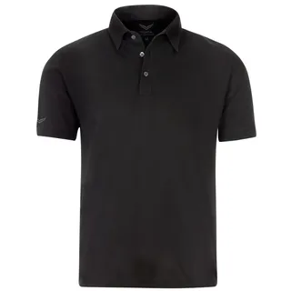Poloshirt TRIGEMA "TRIGEMA Business-Poloshirt" Gr. 4XL, schwarz Herren Shirts Kurzarm