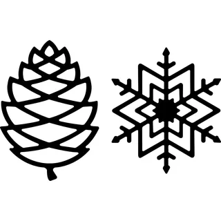 Silikomart Inverno Silikonpfanne für die Herstellung von dünnen Tannenzapfen und Schneeflocken Form essbarer Garnierungen