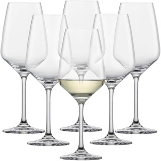 SCHOTT ZWIESEL Weißweinglas Taste (6er-Set), zeitlose Weingläser für Weißwein, spülmaschinenfeste Tritan-Kristallgläser, Made in Germany (Art.-Nr. 115670)