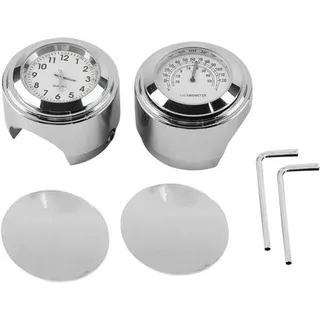 Famanu Motorrad Uhr und Thermometer - Für 22-25 mm Lenkerdurchmesser