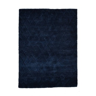 Teppich Indischer handknüpftepich Bento, THEKO, Rechteckig blau