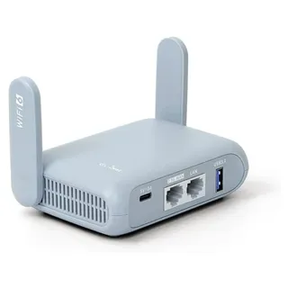 Gl.iNet GL-MT3000 Beryl AX WLAN 6 Reiserouter, 2.5G WAN, VPN, OpenWrt | WLAN 6 Dualband 574 Mbit/s 2,4 GHz plus 2402 Mbit/s 5 GHz, 2,5G WAN, Gigabit-LAN, USB 3.0