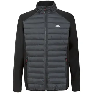 Trespass Saunter, Black, M, Warme Fleecejacke mit Kapuze 300g/m2 für Herren, Medium, Schwarz