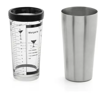 Weis Cocktailshaker Boston Glas silberfarben