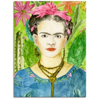 Wandbild ARTLAND "Frida Kahlo II" Bilder Gr. B/H: 90 cm x 120 cm, Leinwandbild, bunt Bilder als Alubild, Leinwandbild, Wandaufkleber oder Poster in versch. Größen