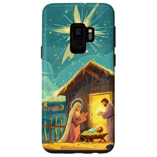 Hülle für Galaxy S9 Krippe Krippe Weihnachtsstern von Bethlehem