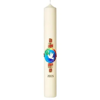 Kopschitz Kerzen Osterkerze 600 x Ø 80 mm (10% Bienenwachs-Anteil, Unparfümiert)