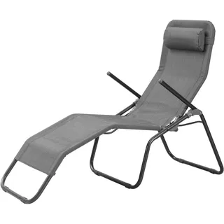 Primaster Sola Comfort Sonnenliege 152 x 66 x 112 cm anthrazit klappbar