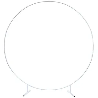 CZCPARY Ballonbogen Ständer, runde Ballonbogen Kit, Bogen Ballon Gold Metall Kreis Girlande Rahmen für Hochzeit Bogen Geburtstag Party Baby Geschenk Graduierung Zeremonie Dekoration(WHITE 2m)
