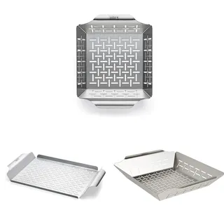 Weber 6434 Grillkorb aus Edelstahl, 30x35 cm, f r Q-300/-3000-Serie und gr ere Gasgrills sowie die meisten Holzkohlegrills