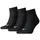 Quarter Socken 12 Paar Schwarz 35-38