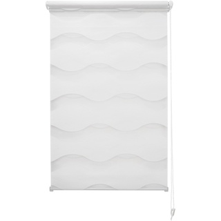 Liedeco Klemmfix Duo-Rollo Wave 100 x 150 cm Polyester Weiß