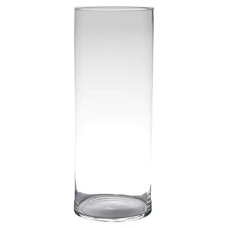 Bodenvase Dekoglas ZYLINDER LUNA H. 50cm D. 19cm transparent rund Glas Hakbijl - Transparent