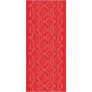 EKELUND MASTER WEAVERS 1692 Tischläufer Tischläufer Julhjärtan 380 35x80 cm, gewebt rot