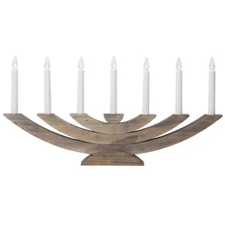 Star Trading Fensterleuchter Navida 7-flammig braun