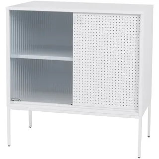Mendler Highboard 85 x 80 x 45 cm Weiß