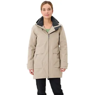 VAUDE Wintermantel Wo Skomer Winter Parka III CS Outdoormantel, Winterjacke kuschlig warm dank PrimaLoft®-Wattierung mit viel Bauschvolumen beige XS (36)