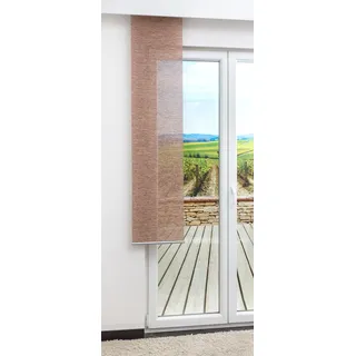 Flächengardine  von LYSEL® - Sisal Transparent mit Streifen in den Maßen 180 cm x 40 cm braun/braun