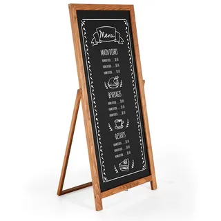 DISPLAY SALES Vintage Holz Kundenstopper Floor Holzaufsteller | Werbeaufsteller mit Kreidetafel | Aufsteller holz mit 44 x 102 cm Schreibfläche | Schiefertafel zum beschriften
