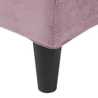 Bettrahmenbezug für FITOU Samtstoff rosa 160 x 200 cm