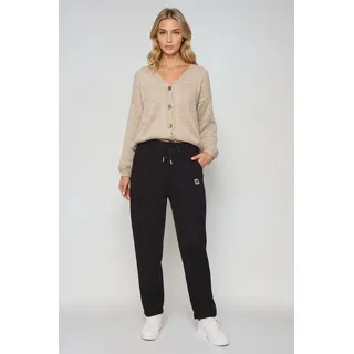 Kendindza Collection Thermohose Damen Winter Cordhose gefüttert warm Innenfleece Winterhose stretch Gummibund Winterhose elagant Schlupfhose schwarz XXL