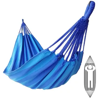 Sans marque Hängematte 200 x 100 cm Pfauenblau