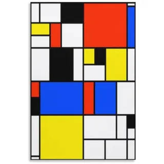Piet Mondrian's Komposition mit rot-blauen und gelben Poster (5), Wandkunst, Gemälde, Leinwand, Wohnzimmerdrucke, Schlafzimmerdekoration, 60 x 90 cm