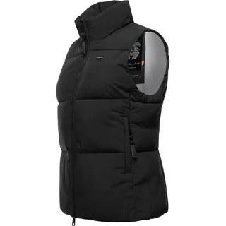 Ragwear Steppweste Ailish Wasserdichte Damen Weste ideal für die Übergangszeit schwarz XXXL (46)