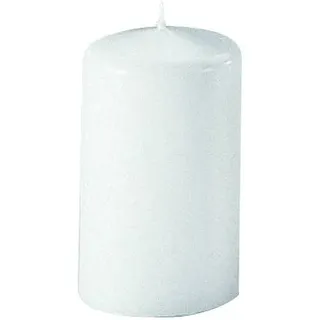 1 Stumpenkerze Kerze 80 x 60mm selbstverlöschend Safe Candle, Farbe:weiß