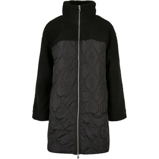 URBAN CLASSICS Winterjacke Damen Ladies Oversized Sherpa Quilted Coat (1-St) schwarz M