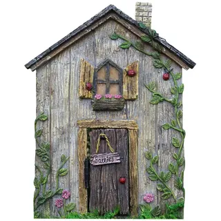 Dimoxii Mini Holztür Wichteltür Chalet Weihnachten aus Hölz Nissedor Miniatur Wichtel Tür Weihnachtswichtel (Stil 3)