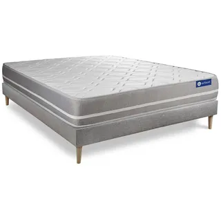 BETT Actiflex touch Taschenfederkern 140 x 220 cm h1 - Kit Bettgestell Grau
