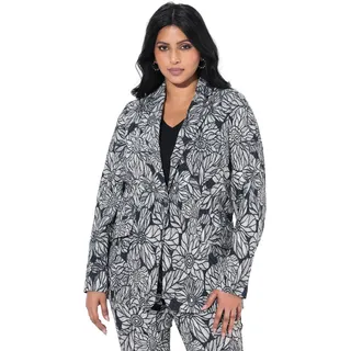 Ulla Popken Blazer floral Weiß 44