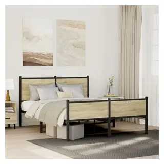 vidaXL Metallbett 140 x 200 cm Braun
