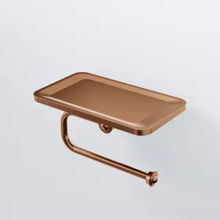 Steinberg Serie 550 Papierrollenhalter, ohne Deckel, mit Ablage, 5502820BC, Farbe: Brushed Copper