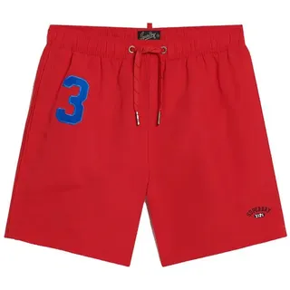 Superdry Badeshorts Superdry Herren Badeshorts VINTAGE POLO 17 SWIM SHORT Rouge Red rot S