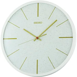 Seiko QXA828W 33,0 cm Quarz-Wanduhr weiß/goldfarben
