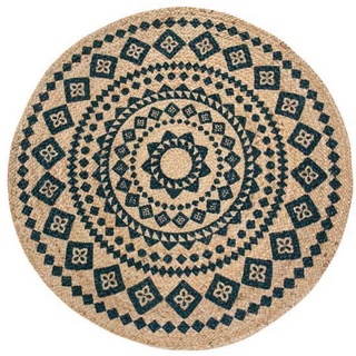 Teppich Mamda Ornament natur, 80 cm rund