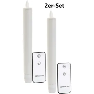 NEU LED Stabkerzen bewegliche Flammen Fernbedienung für Deko Licht Sicherheit