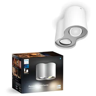 Pillar Hue plate/spiral white 2x5W 230V