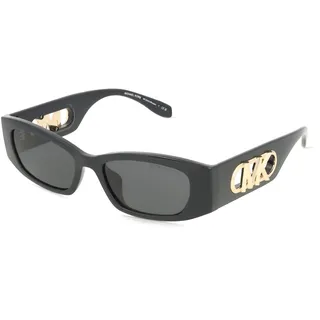 Michael Kors MK2243U Damen-Sonnenbrille Vollrand Geometrisch Kunststoff-Gestell, schwarz