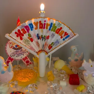 Neuartige Fan-Geburtstagskerze, Fan-Überraschungs-Geburtstagskerze, Fan-Wunschkerze, Geburtstagskerzen Für Kuchen, Einzigartige Geburtstagskerze, Automatisch Aufklappbare Fan-Geburtstagskuchenkerze
