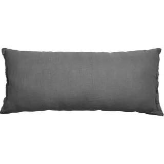 Linka Kissen 40 x 90 cm dunkelgrau aus Leinen