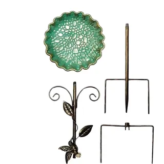 Generisch Vogeltränke Stehend Blumenform, Glas Gartenstecker Vogeltränke, Schmetterlingstränke , Bienentränke In Blütenform, Gartenfiguren & Gartenstatuen Gartendeko
